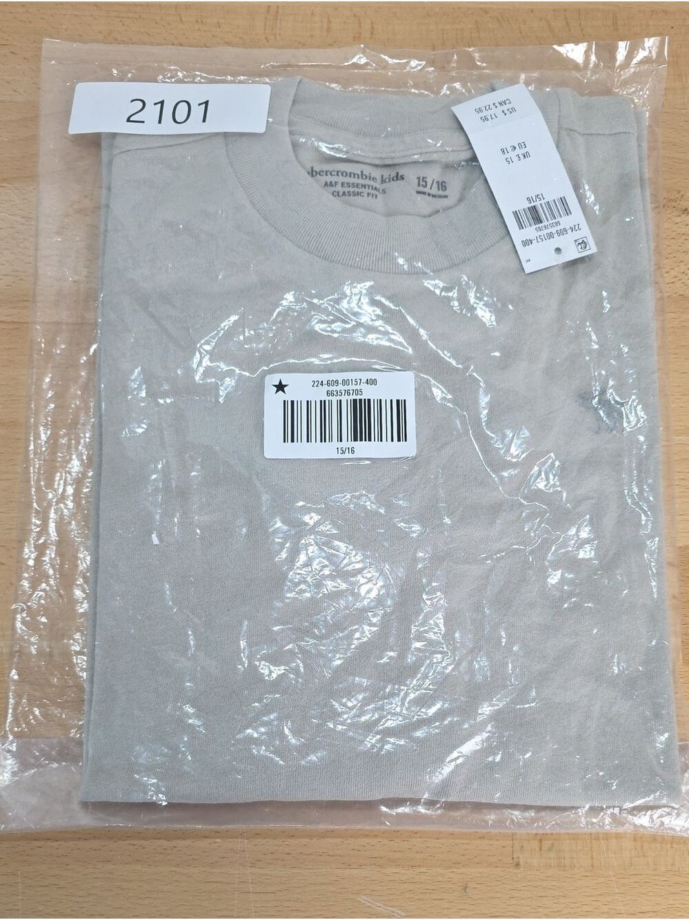 Abercrombie kids Short Sleeve Crew Tee - Light Classic Fit 15/16
